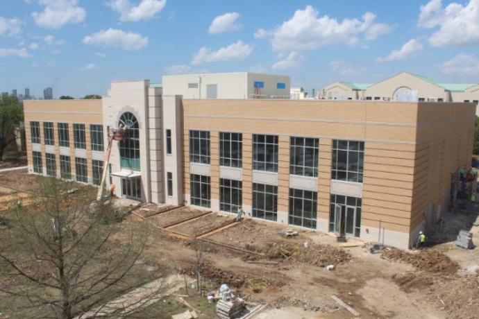 Photo of construction of Martin University Center taken on April 4, 2019.