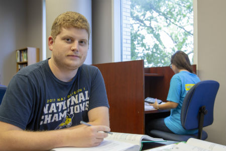 student studying in the Academic Success Center