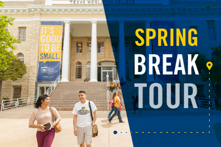 Texas Wesleyan feature graphic with text overlayed reading 