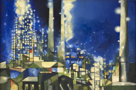 NIGHT GRID (HANDLEY POWER PLANT), 1951
OIL ON CANVAS, George Grammer
LINDA JOE AND SCOTT BARKER COLLECTION