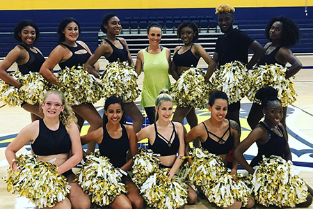 Texas Wesleyan’s brand-new Gold Line dance team will perform at home football games this fall. 