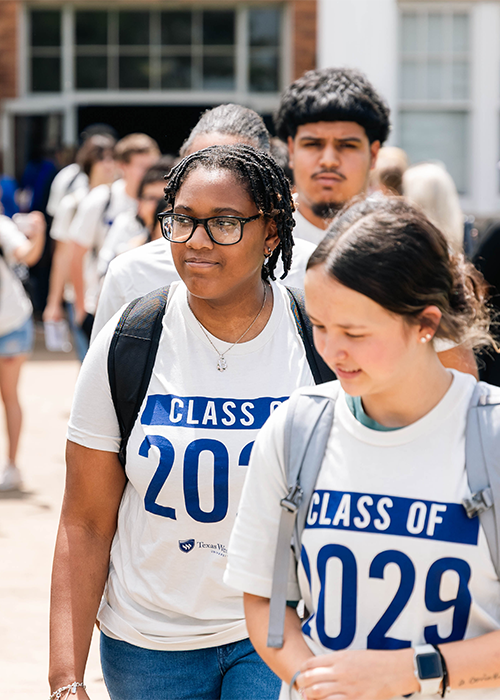 Two Students with Class of 2029 shirts