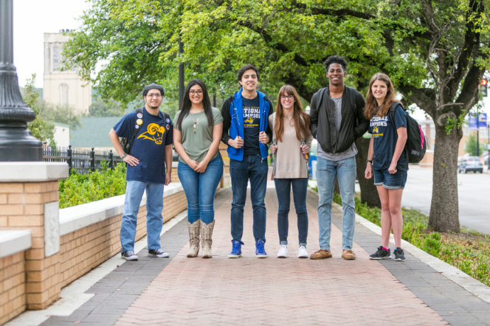 Students on the way to class.