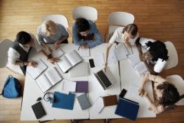 group discussion at table