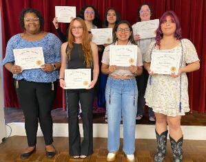 Students with certificates