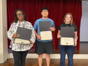 Students with certificates