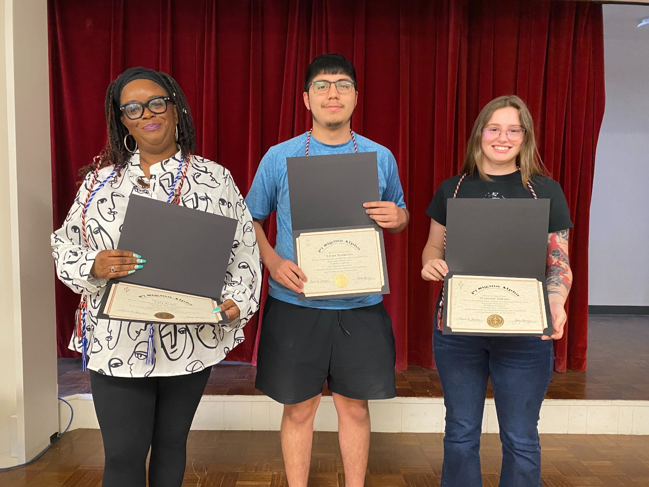 Students with certificates