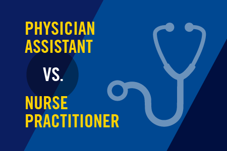 Blog graphic for physician assistant vs. nurse practitioner blog