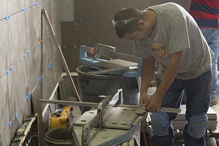 New showers, tile work, toilets and vanity areas will modernize the restrooms and showers at Stella Russell Hall, and create an area that will look and feel brand new to new and returning residents.