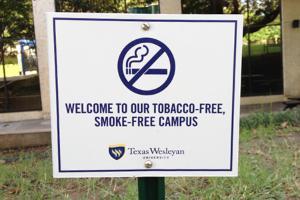Tobacco-free campus sign.
