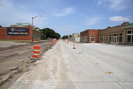 Improvements on the south side of East Rosedale Street are complete and the lanes have been reopened for two-way traffic. 