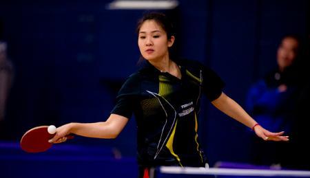 Texas Wesleyan table tennis player.