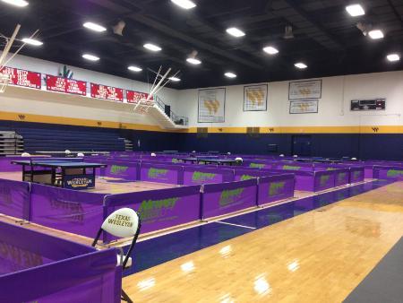 Photo of the Sid Richardson Gym set for the tournament.