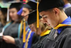An image of graduates from the spring 2013 Commencement ceremony.