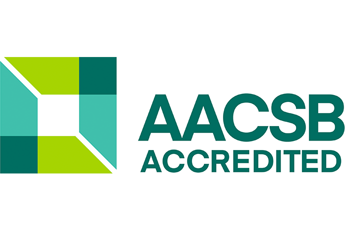 Logo marking accreditation from the Association to Advance Collegiate Schools of Business International.