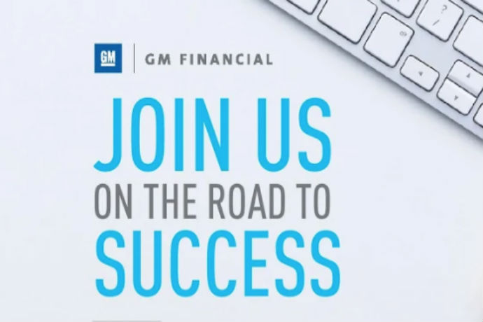 Photo of GM Financial company with the phrase 