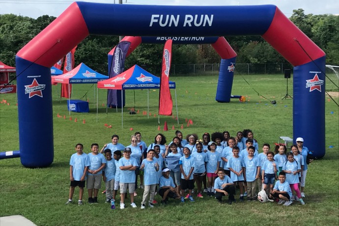 Students from Fort Worth ISD's Leadership Academies (in this photo, students from the Leadership Academy at Mitchell Boulevard Elementary) gathered for activities, music and games, celebrating the end of a successful school year and the start of a first-of-its-kind partnership between Fort Worth ISD and Texas Wesleyan.