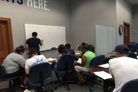 students during a tutoring appointment at the Academic Success Center at Texas Wesleyan