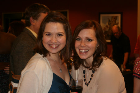 This is a picture of two alums at the afterglow event during alumni reunion weekend