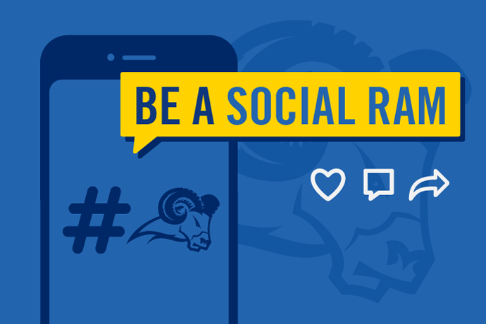 Be a social ram and follow us on social media.