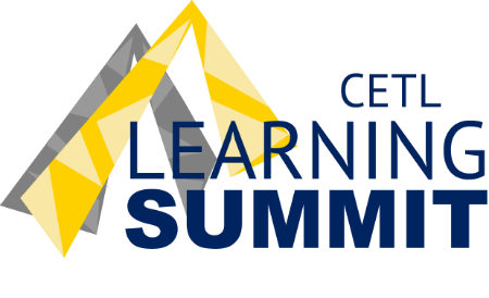 Graphic of mountain peaks and CETL Learning Summit