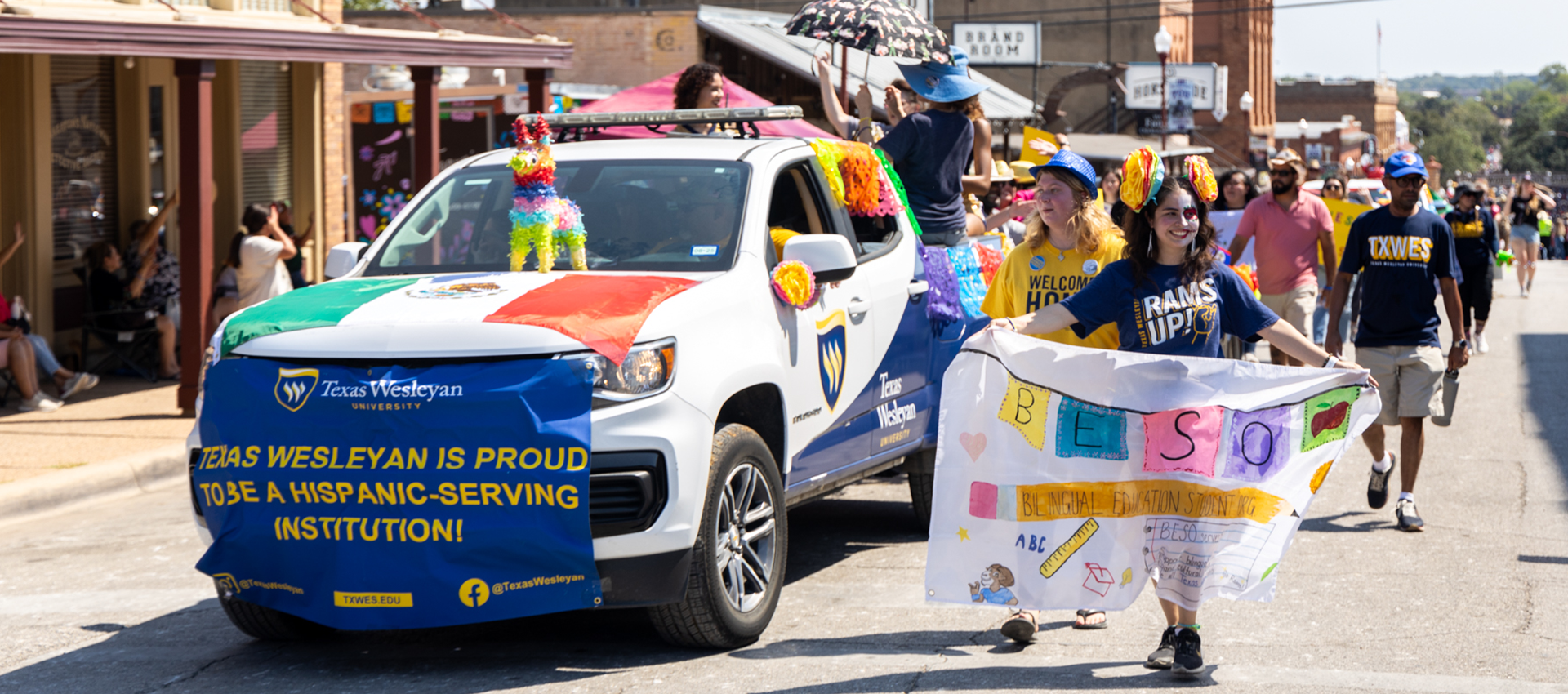 Students Participating in the Fiestas Patrias Parade