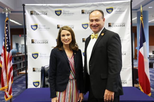 Dr. Emily Messer and Dr. Tod Farmer smile together