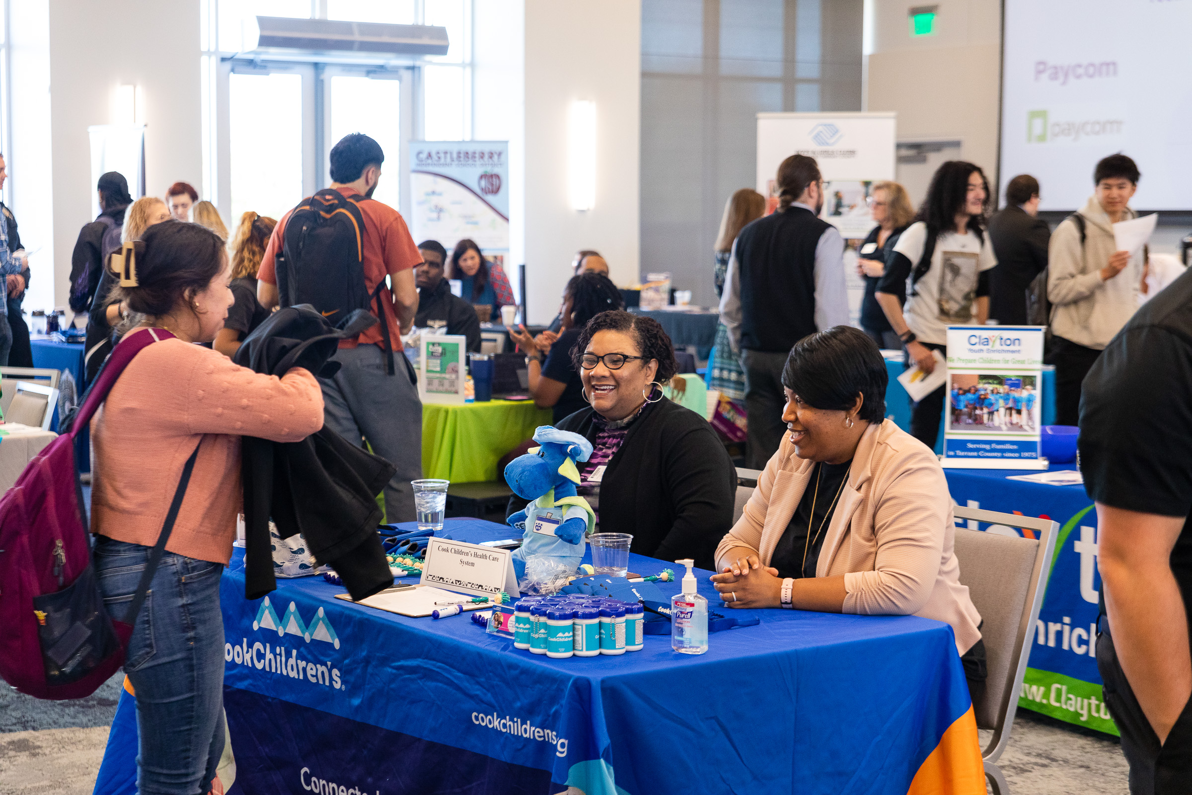 Recruiters and Students at the career fair