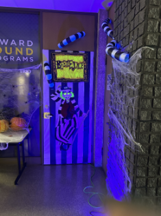 Beetlejuice Door Decorating for Halloween