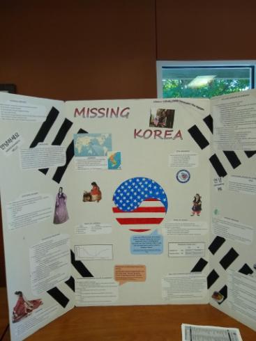 A Display of Korea at the Asian Pacific and Islander American Heritage Month Celebration created by our students longing for home.