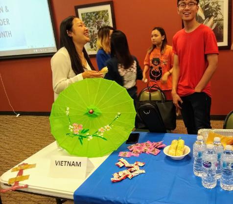 Students from Vietnam shared food and games from their culture. Many enjoyed the different games and delicious food.