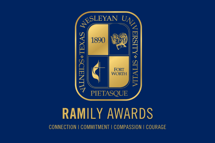 RAMily Awards graphic with TXWES crest and listed: Connection | Commitment | Compassion | Courage