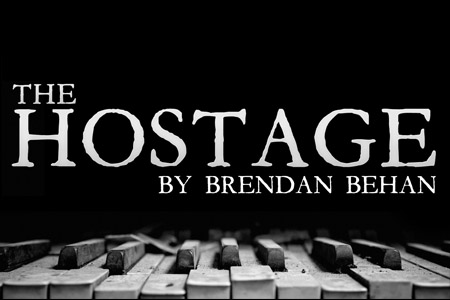 Title treatment for Theatre Wesleyan's The Hostage