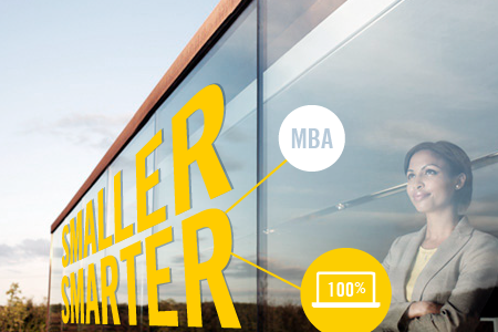 Image for online MBA being smaller smarter blog article