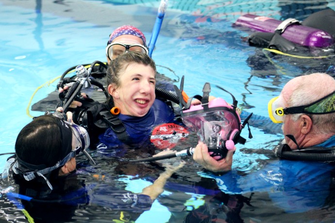 Grace, a girl with Escobar's Syndrome, learns how to scuba dive with the Adapt-Able Foundation