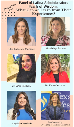 Flyer of the Speakers of the Latina Alumni Administrators