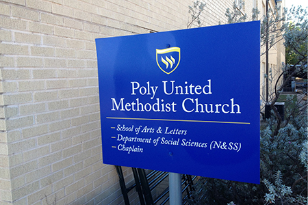 Polytechnic United Methodist Church sign