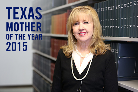 Linda Metcalf, Ph.D., is one of only 50 women from across the nation chosen to receive the Mother of the Year honor, and the only Texas Mother of the Year.