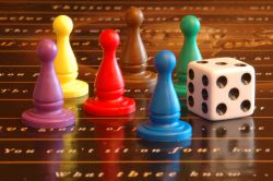 game pieces, library game day