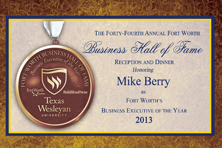 Image of Business Hall of Fame medal and information about 2013 event